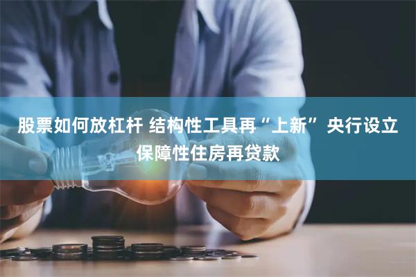 股票如何放杠杆 结构性工具再“上新” 央行设立保障性住房再贷款