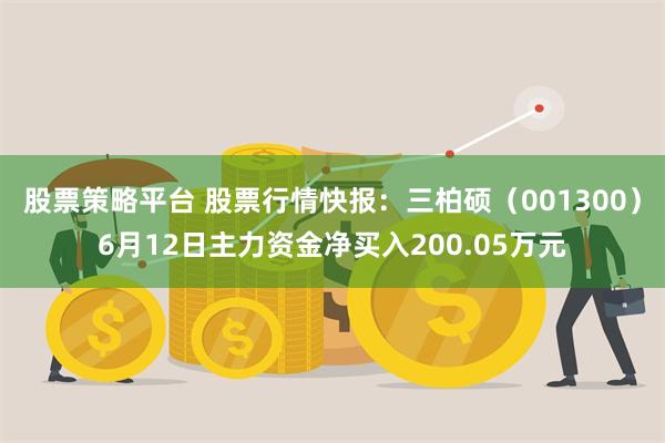 股票策略平台 股票行情快报：三柏硕（001300）6月12日主力资金净买入200.05万元