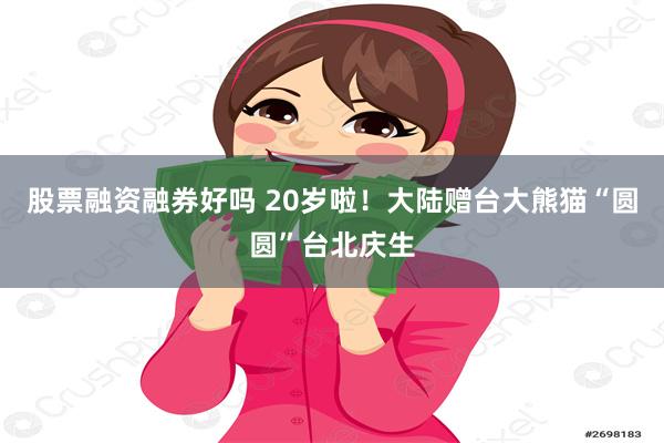 股票融资融券好吗 20岁啦！大陆赠台大熊猫“圆圆”台北庆生