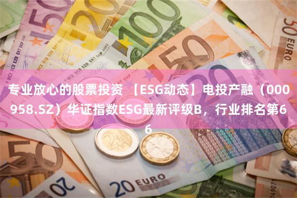 专业放心的股票投资 【ESG动态】电投产融（000958.SZ）华证指数ESG最新评级B，行业排名第6