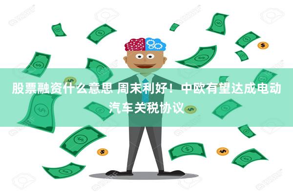 股票融资什么意思 周末利好！中欧有望达成电动汽车关税协议